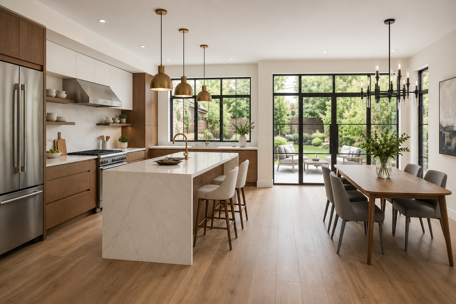 Virtually staged real estate rooms selected for listing-photo priority