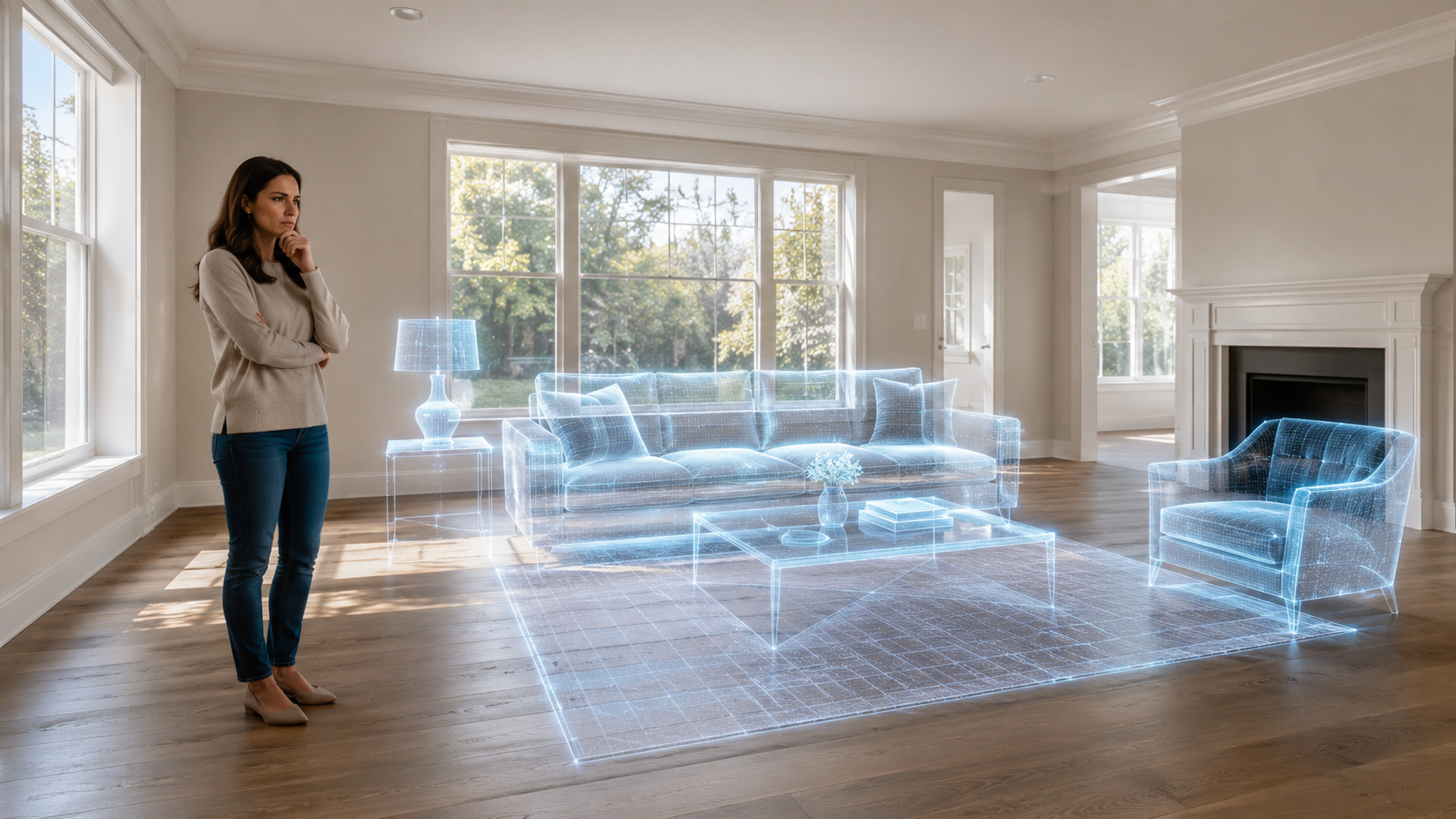 AI virtual staging example reviewed for realism and listing accuracy