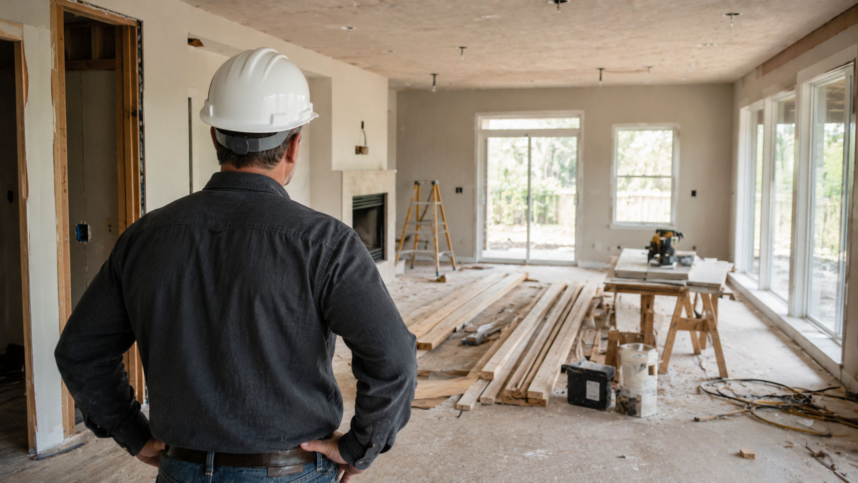 Renovation visualization concept reviewed before contractor planning