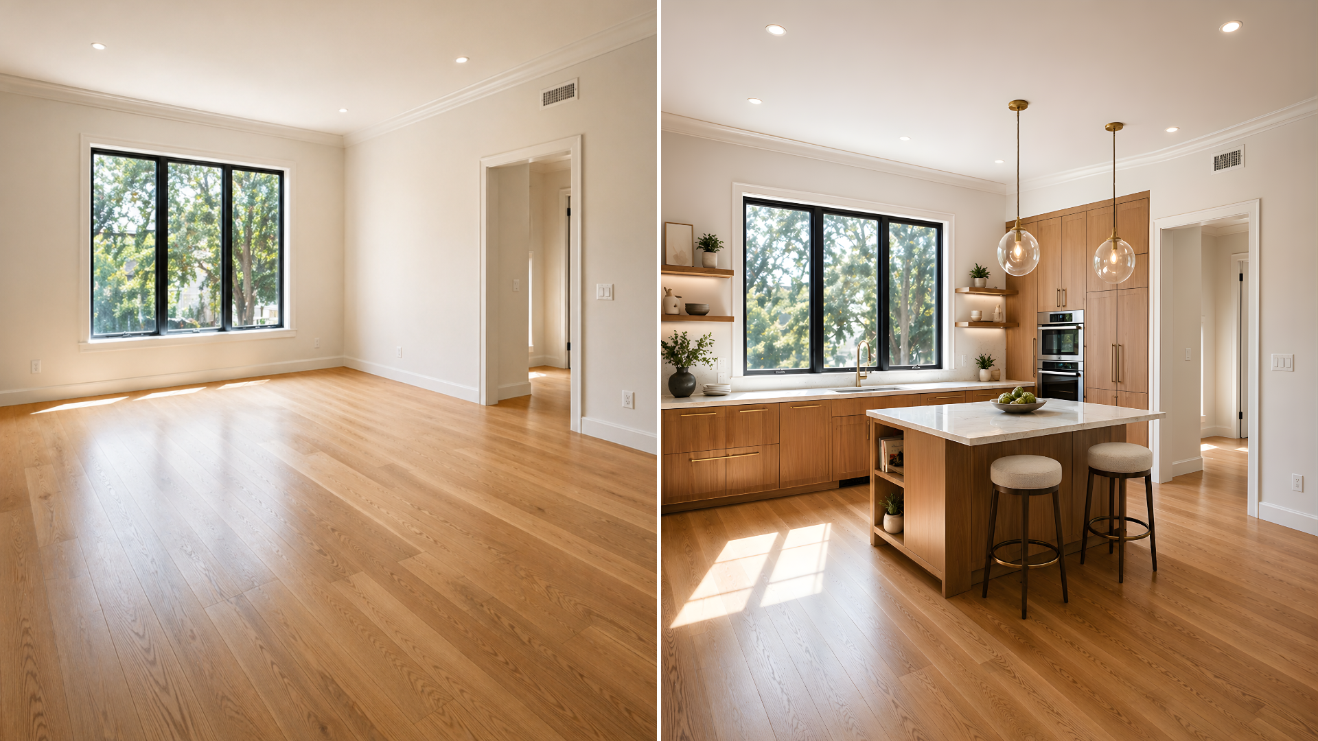 Comparison between virtually staged and traditionally staged real estate listing presentation