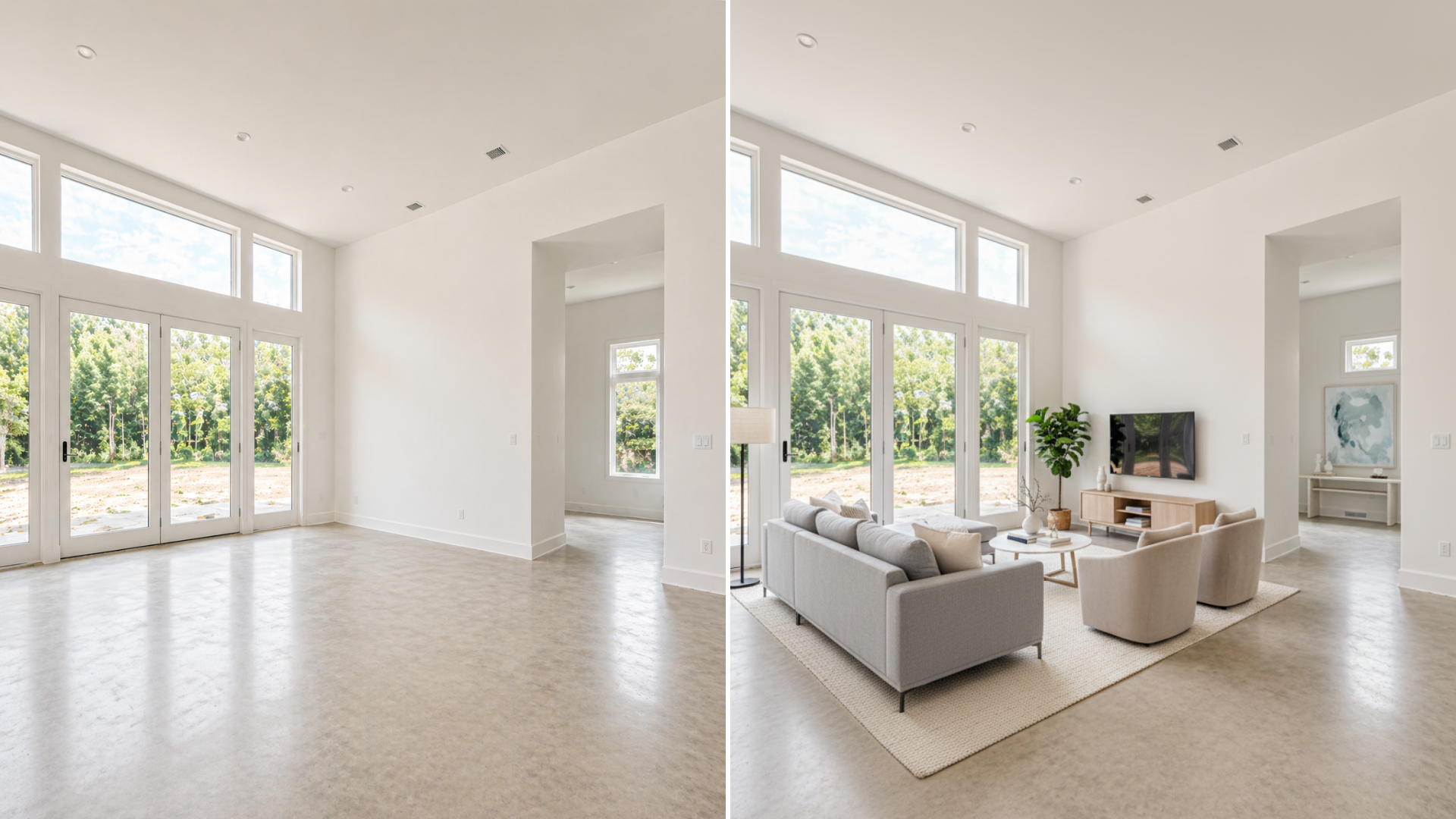 DesignSense AI virtual staging before-and-after case study image