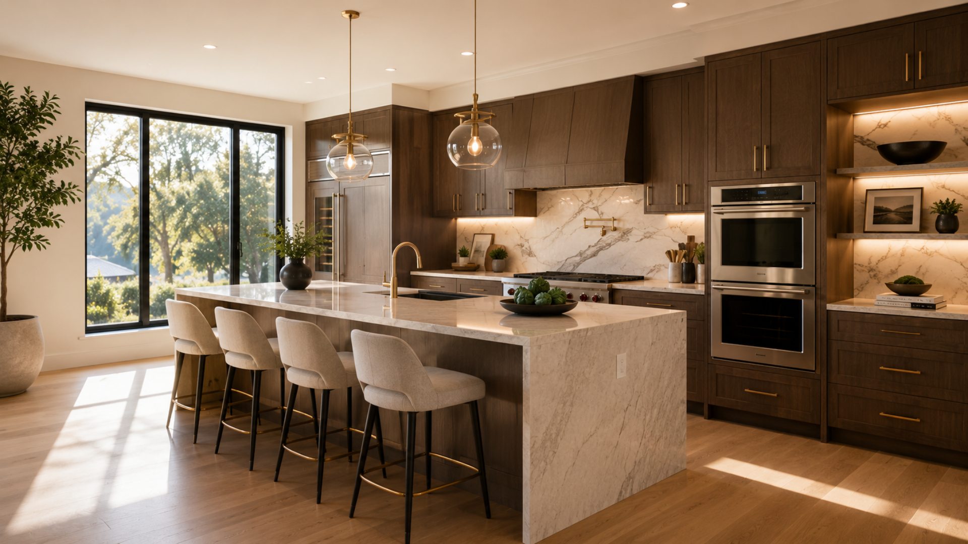 Luxury real estate room reviewed for realistic virtual staging quality
