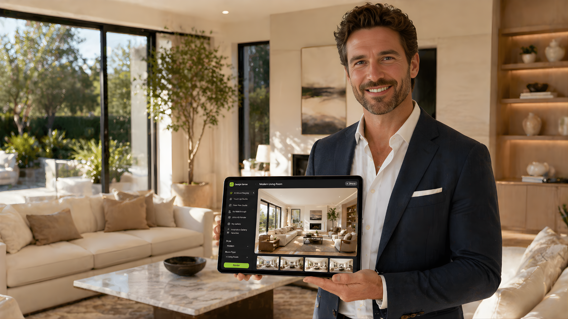 Real estate agent workflow using AI to stage listing photos faster