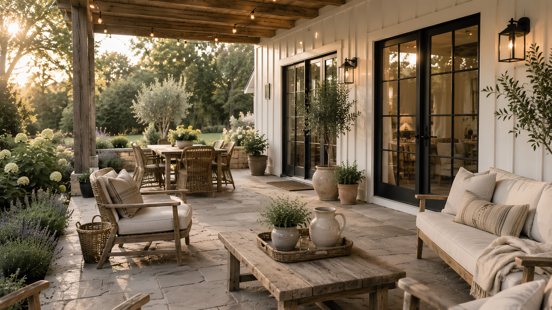 Farmhouse patio design direction