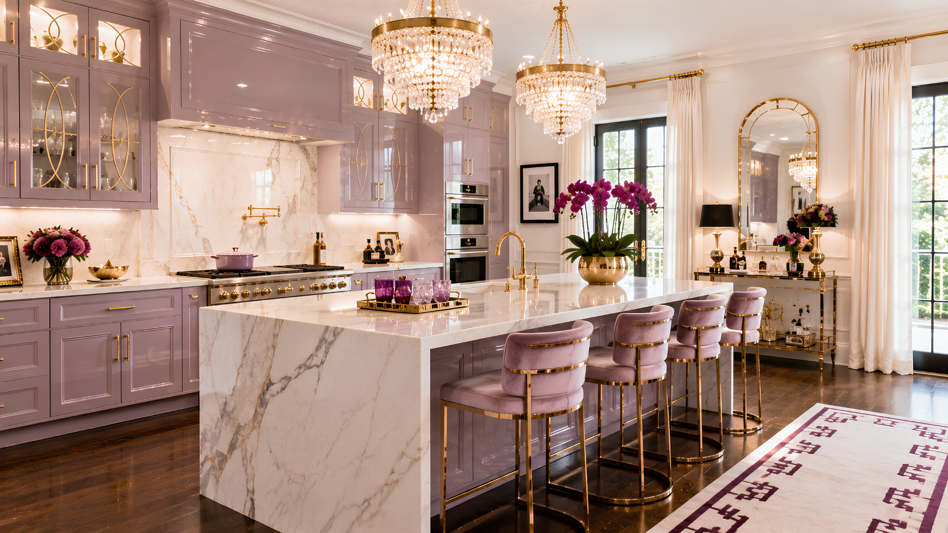 Hollywood Regency kitchen planning direction