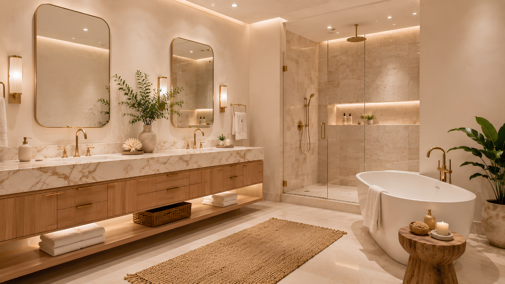 Miami style bathroom material direction