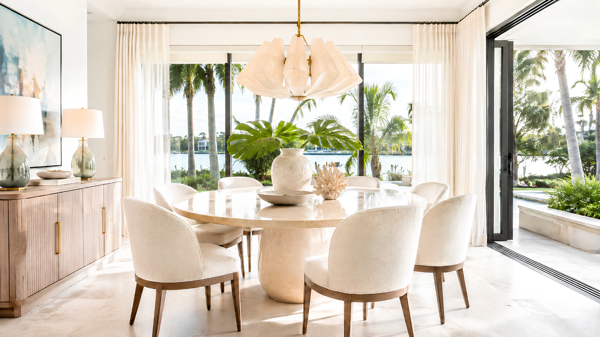 Miami style dining and entertaining concept