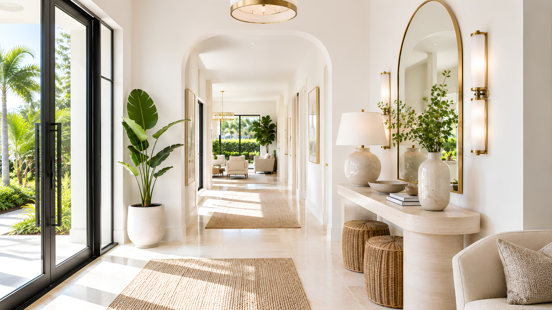 Miami entryway and hallway direction