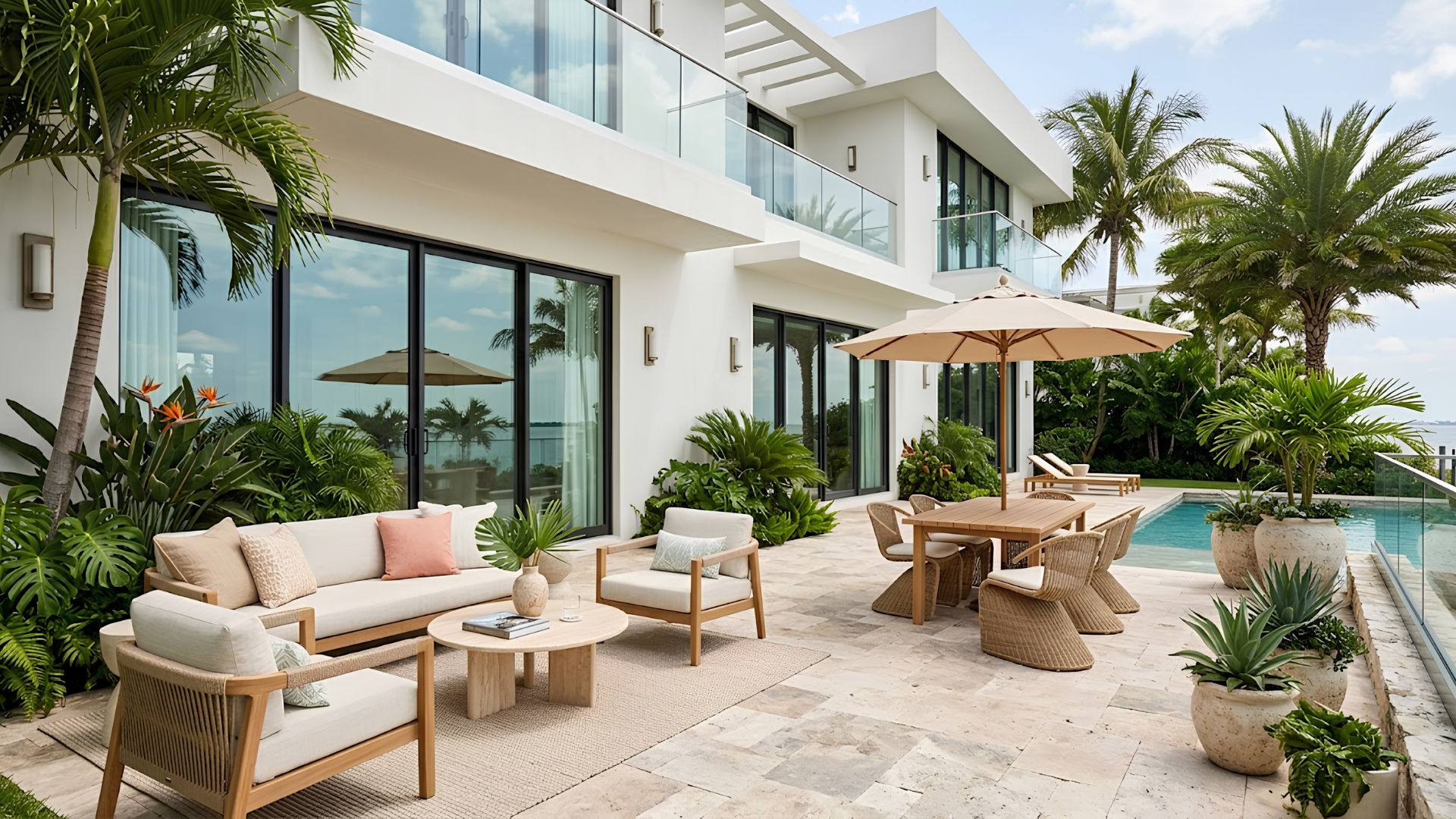 Miami patio and exterior direction