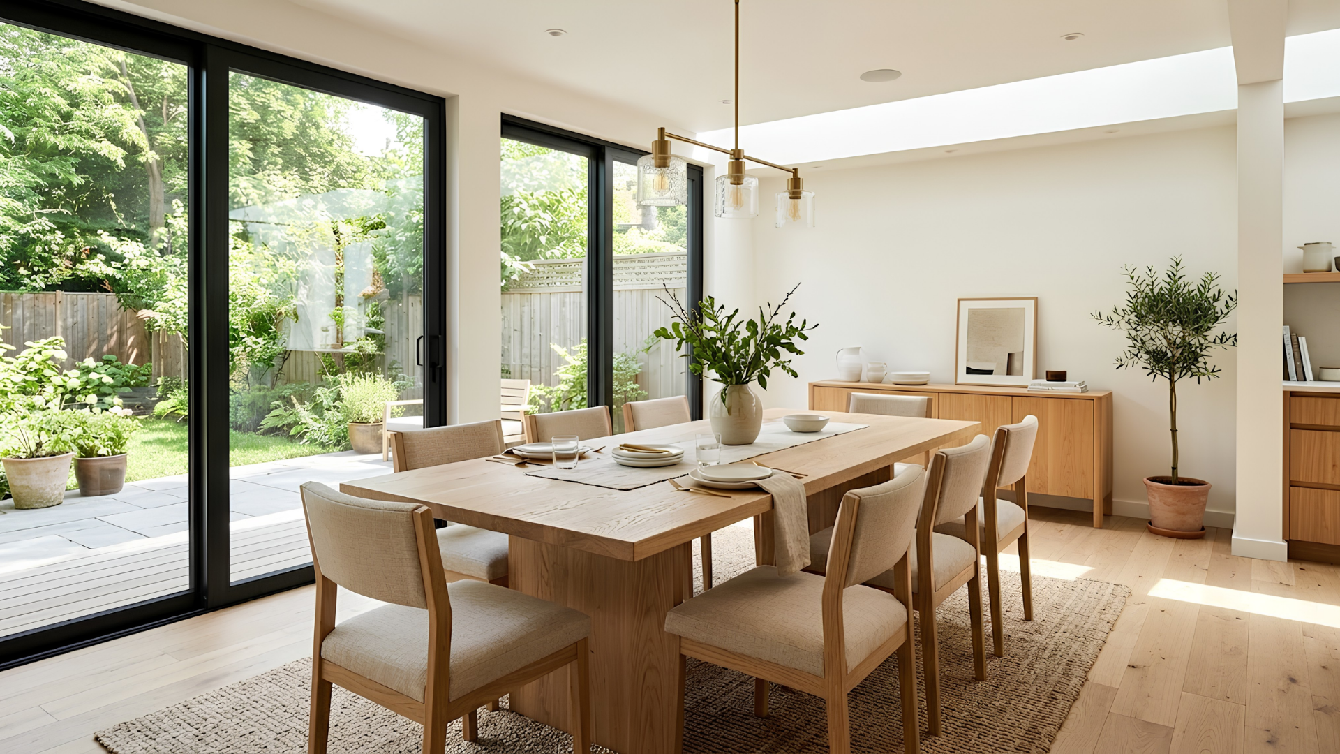 Modern rustic dining room concept