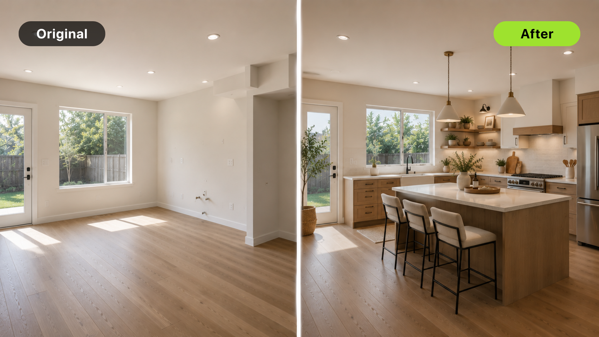 DesignSense AI virtual staging before-and-after case study image